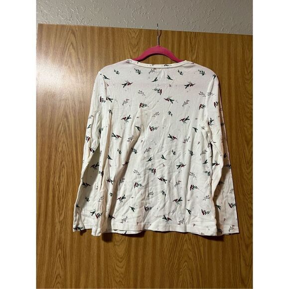 Croft & Barrow The Classic Tee White With Cardinals Woman’s Size Medium 100% Cot - Picture 6 of 8